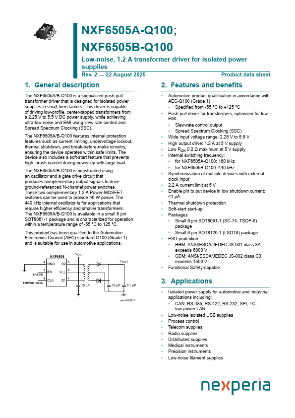 NXF6505B-Q100 Datasheet Preview