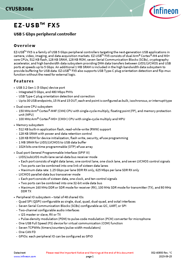 CYUSB3082 Datasheet Preview