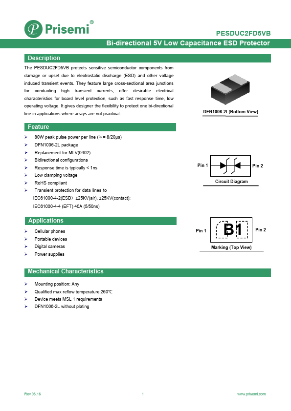 PESDUC2FD5VB Datasheet Preview