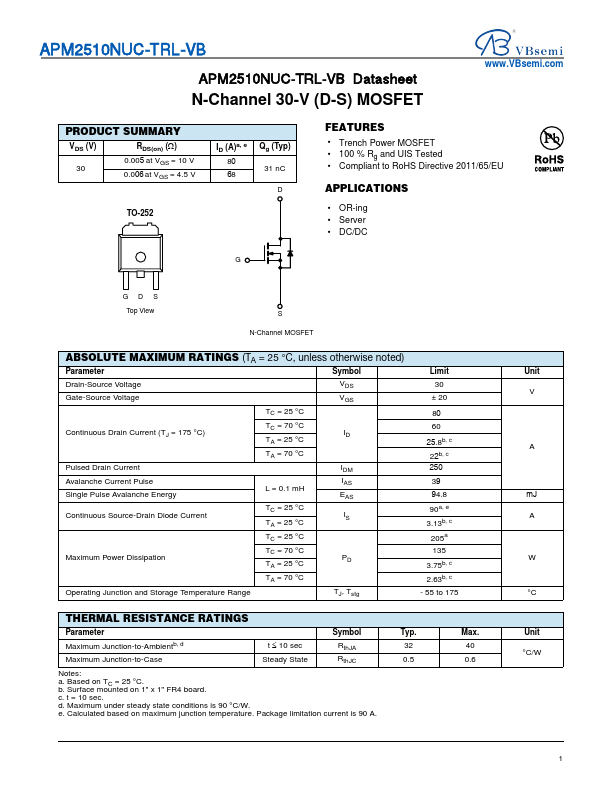APM2510NUC-TRL Datasheet Preview