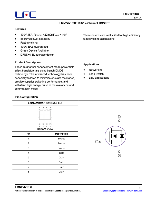 LMN22N10XF Datasheet Preview
