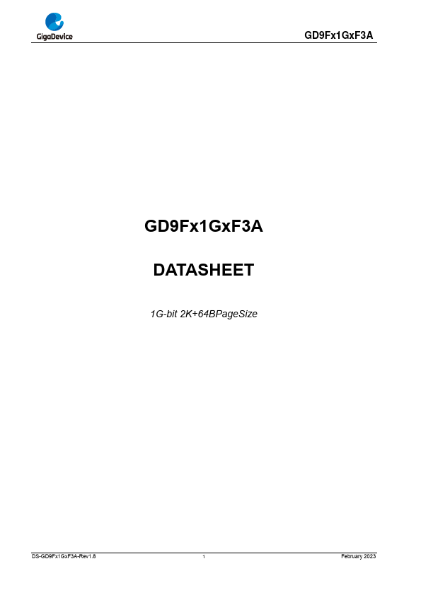 GD9FS1G8F3ADG Datasheet Preview