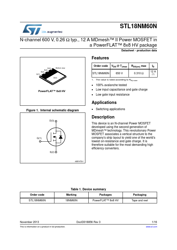 STL18NM60N