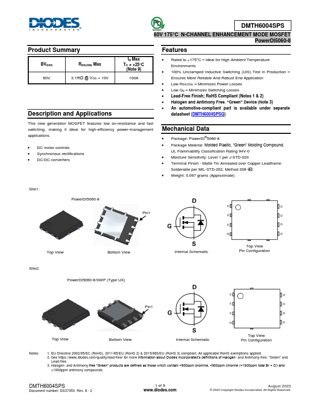 DMTH6004SPS