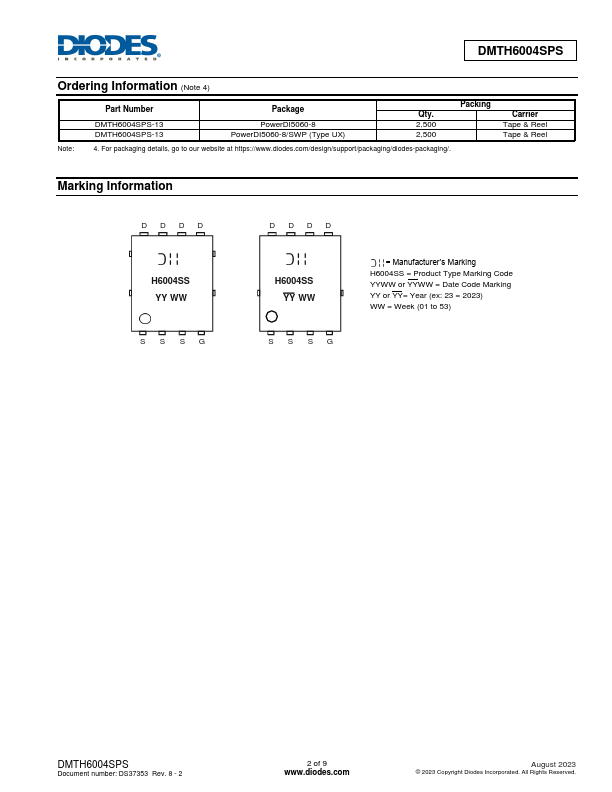 DMTH6004SPS