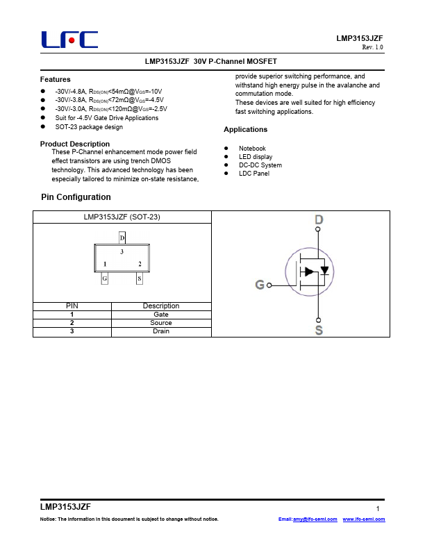 LMP3153JZF Datasheet Preview
