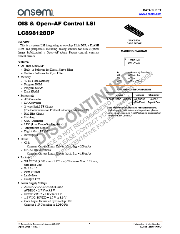 LC898128DP Datasheet Preview