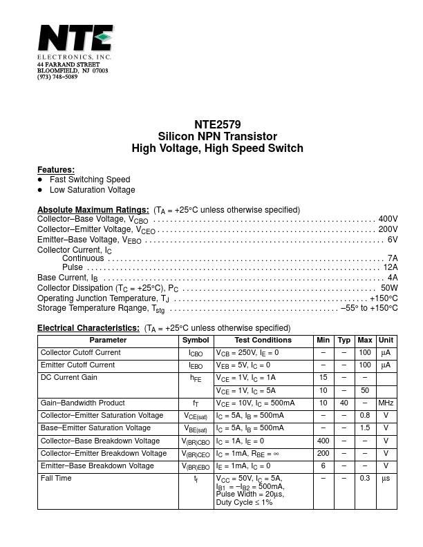 NTE2579