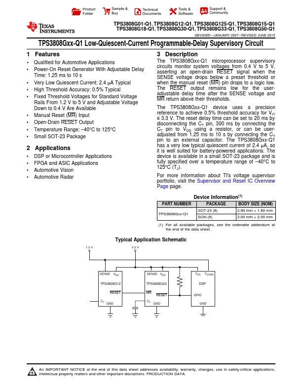 TPS3808G30-Q1