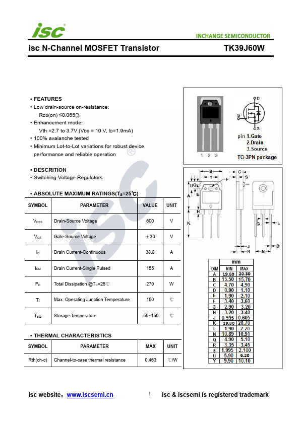 TK39J60W