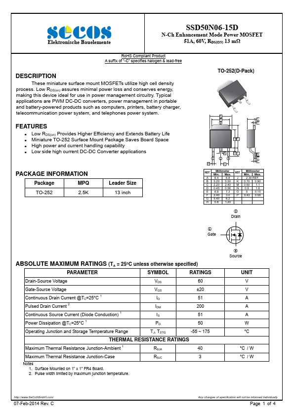 SSD50N06-15D