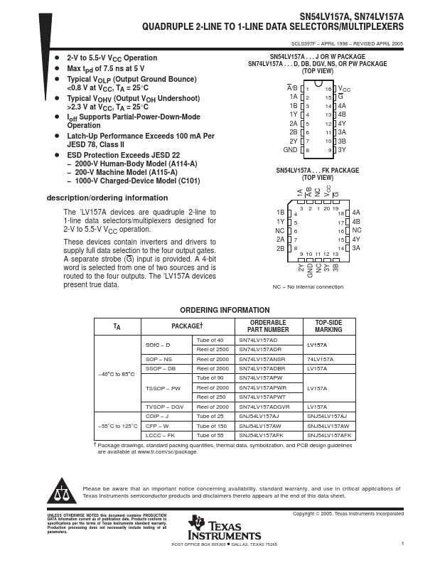 SN54LV157A