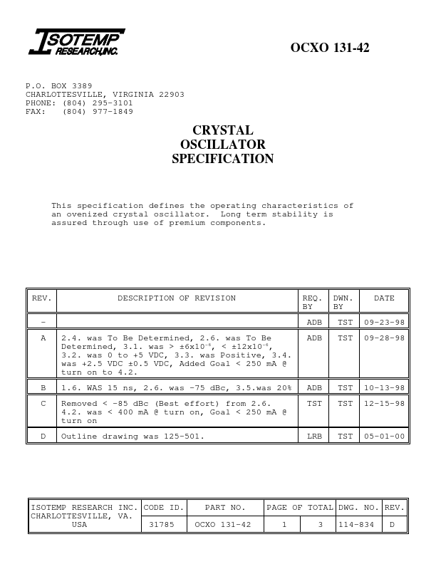 OCXO131-42