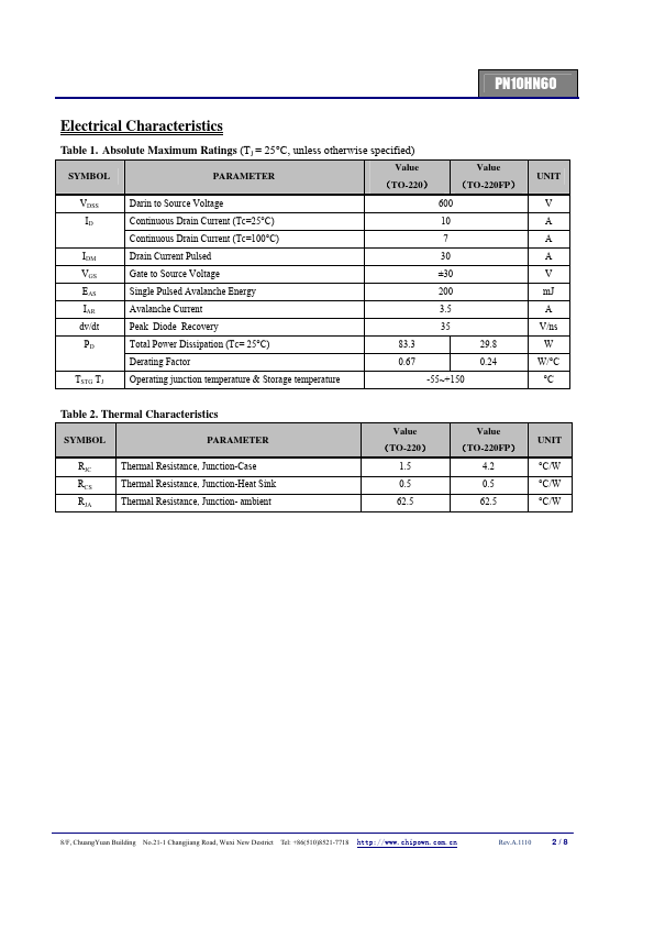 PN10HN60-CBI-T1