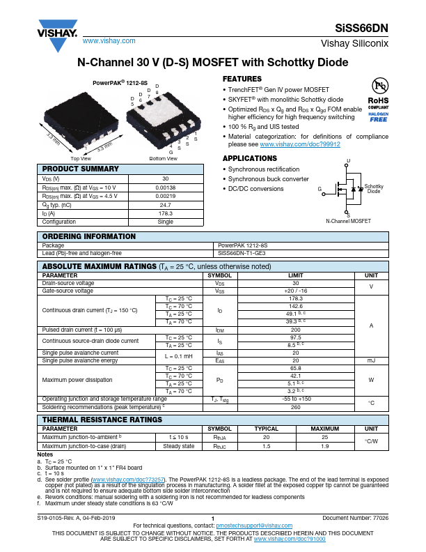 SiSS66DN Datasheet Preview