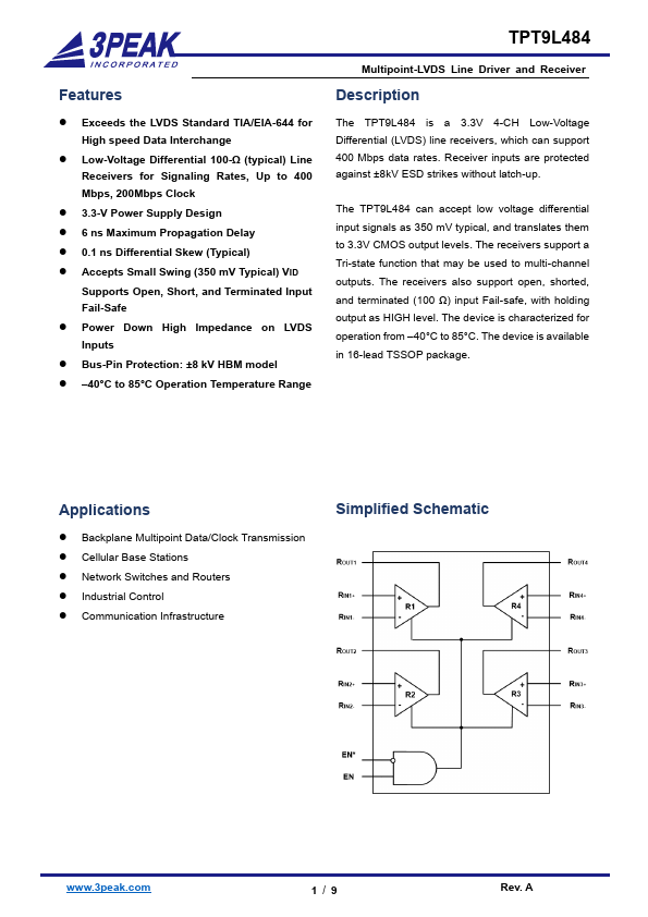 TPT9L484 Datasheet Preview