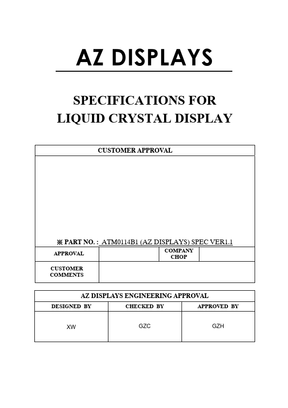 ATM0114B1 Datasheet Preview