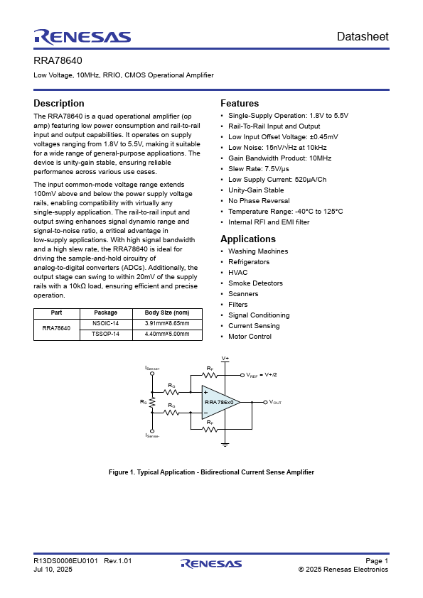 RRA78640 Datasheet Preview