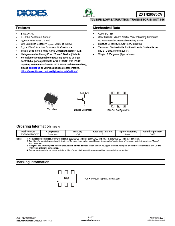 ZXTN26070CV