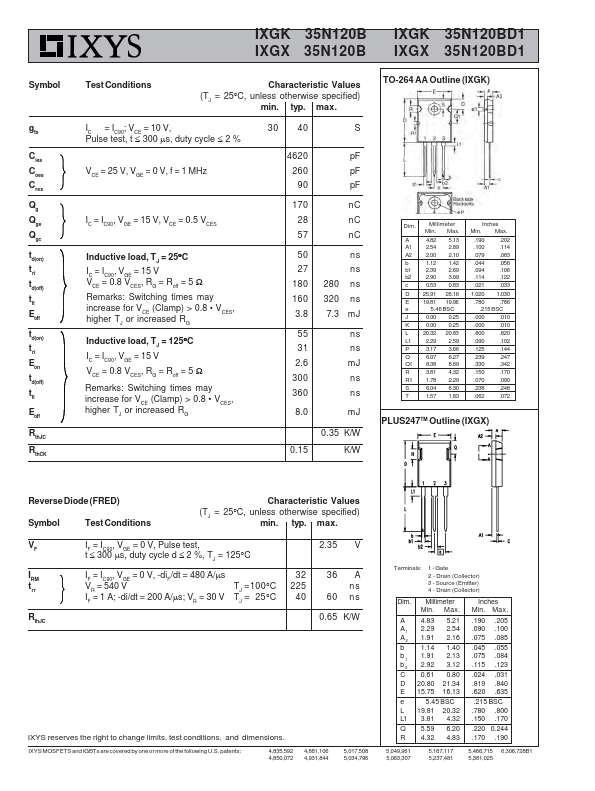 IXGX35N120B