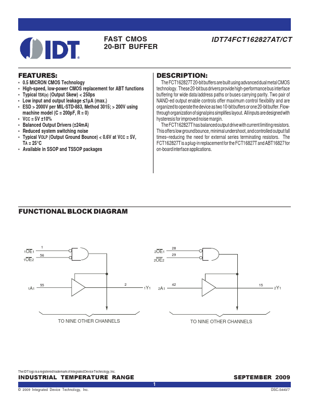 IDT74FCT162827CT