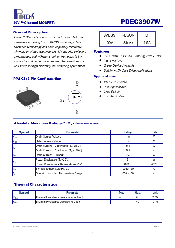 PDEC3907W