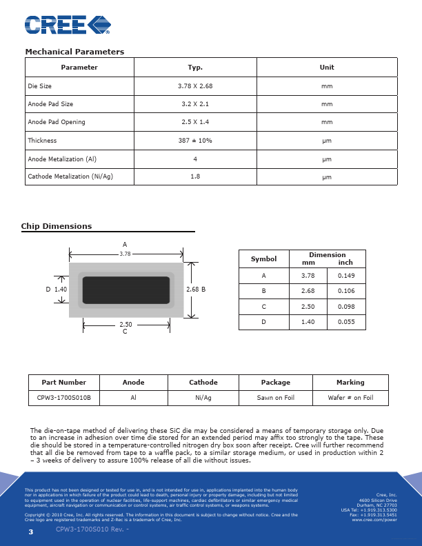 CPW3-1700S010