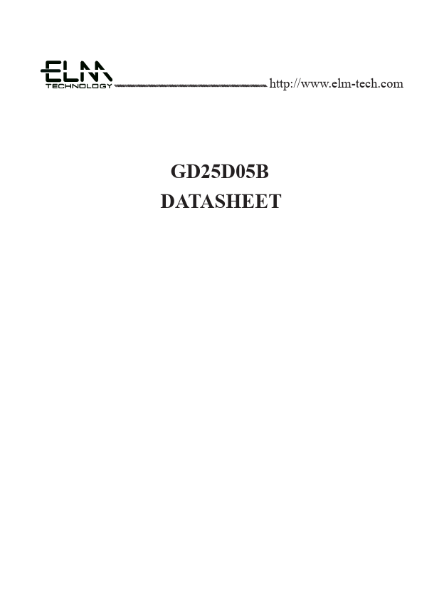 GD25D05B datasheet page 1 preview