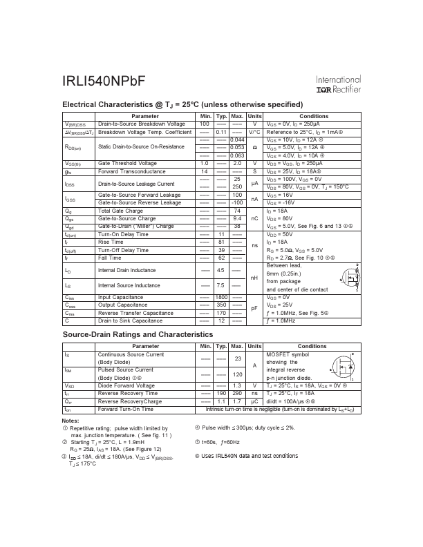 IRLI540NPBF