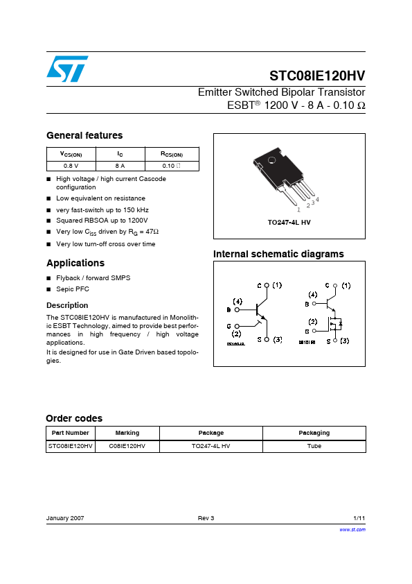 STC08IE120HV Datasheet Preview