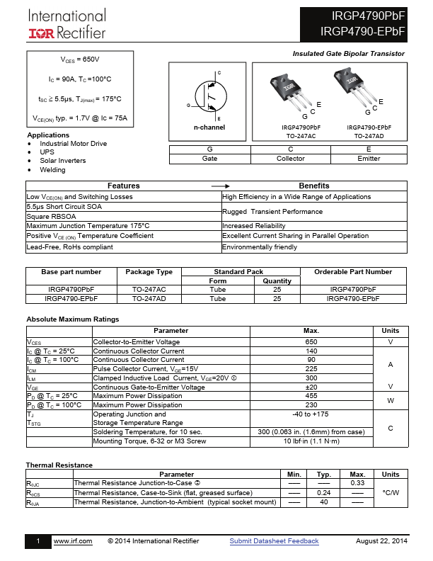 IRGP4790PBF