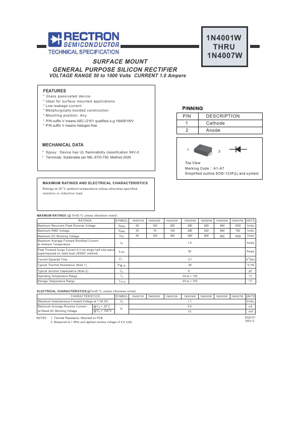 1N4001W