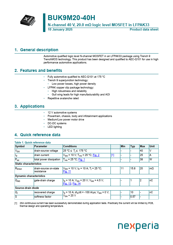 BUK9M20-40H Datasheet Preview