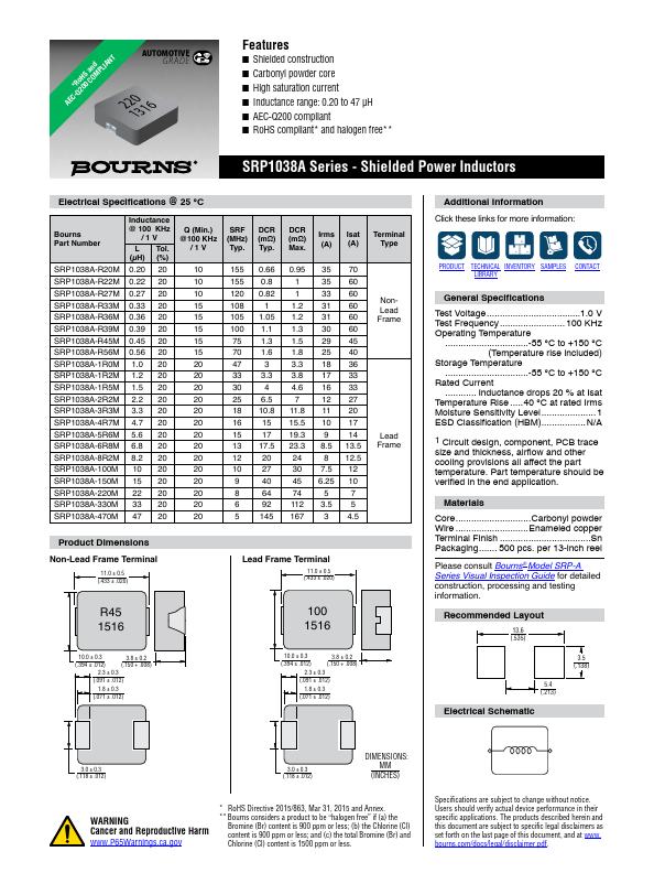 SRP1038A Datasheet Preview