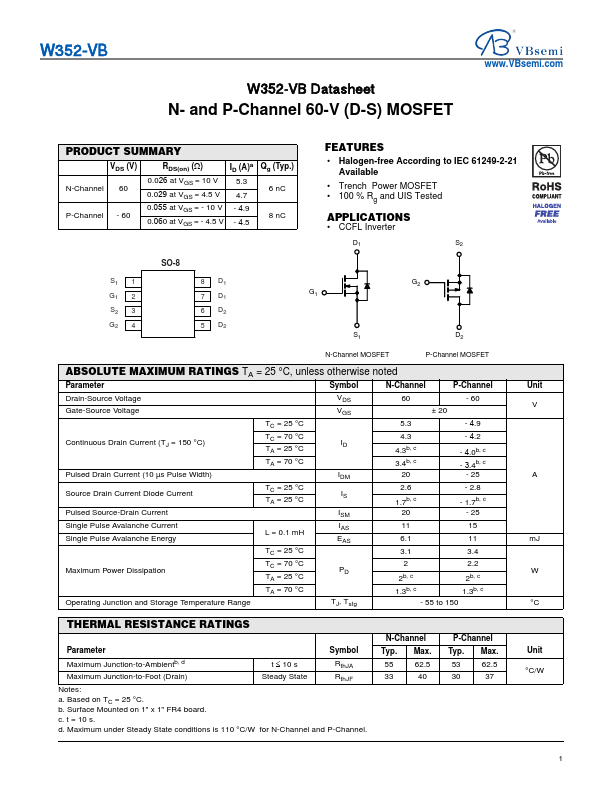 W352 Datasheet Preview