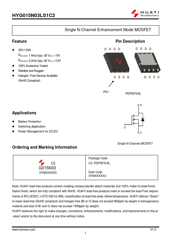 HYG015N03LS1C2 Datasheet Preview