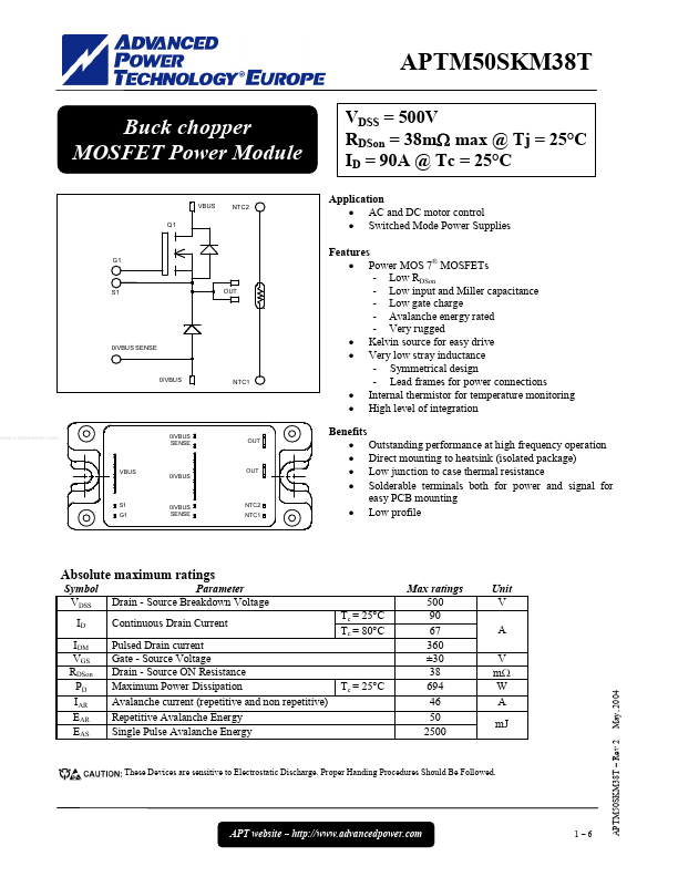 APTM50SKM38T