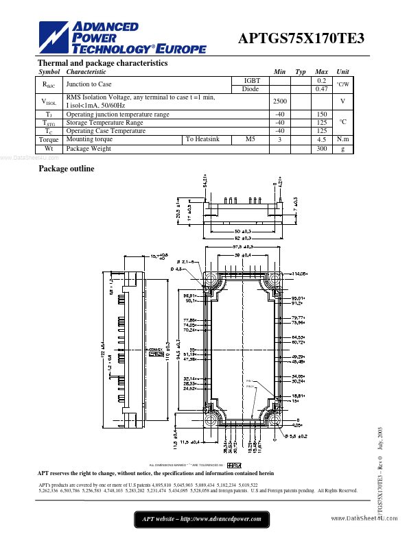 APTGS75X170TE3