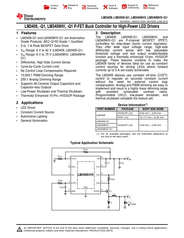 LM3409-Q1