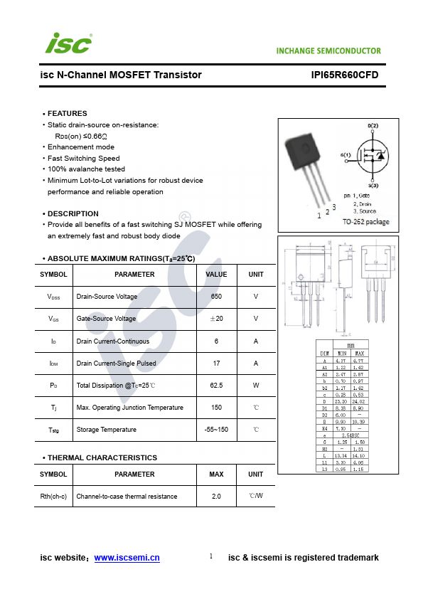 IPI65R660CFD