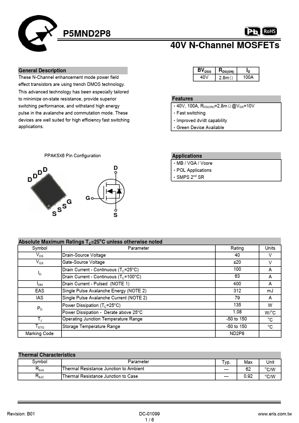 P5MND2P8 Datasheet Preview