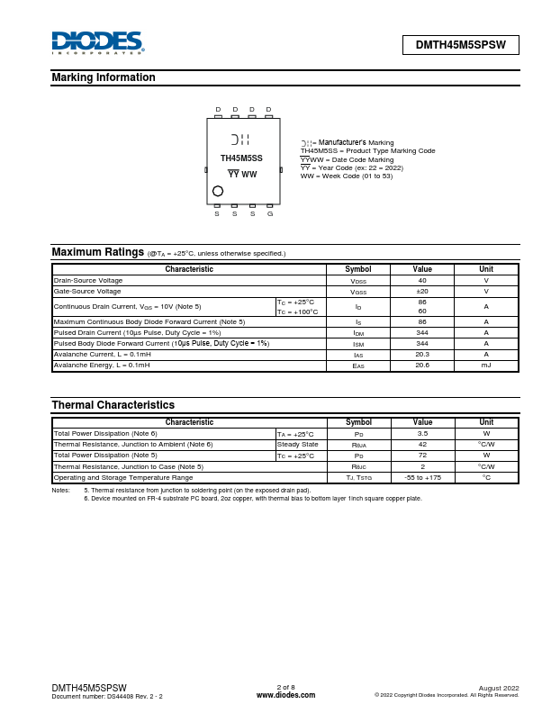 DMTH45M5SPSW