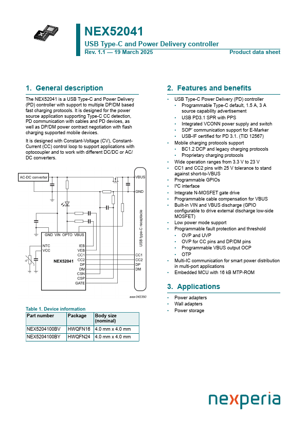 NEX52041 Datasheet Preview