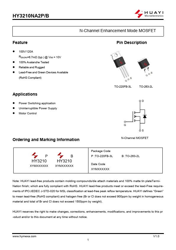 HY3210NA2P Datasheet Preview
