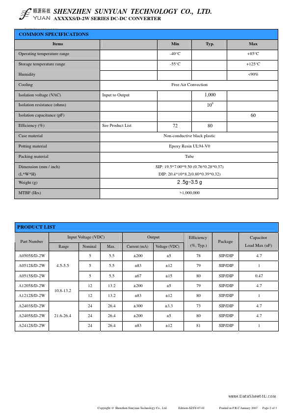 A12xxS-2W