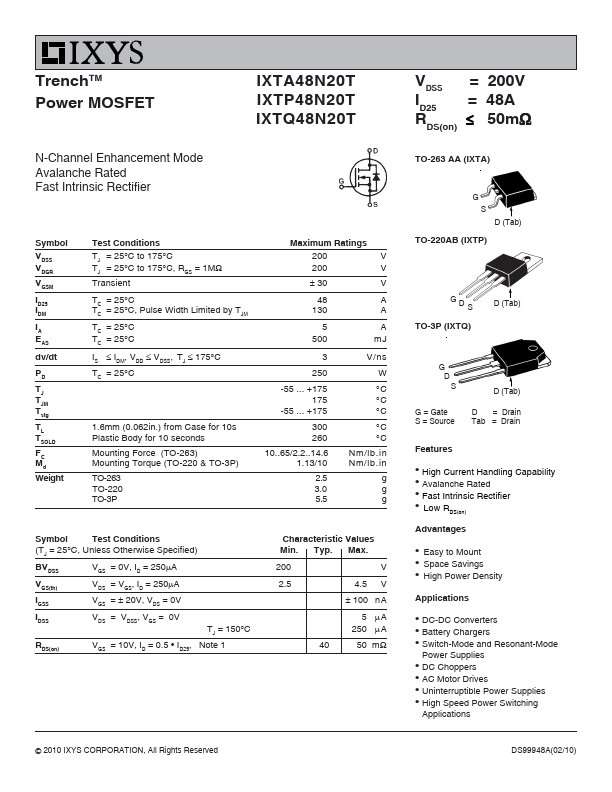 IXTP48N20T