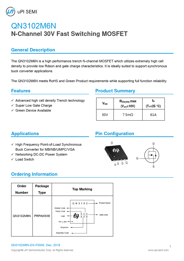 QN3102M6N Datasheet Preview