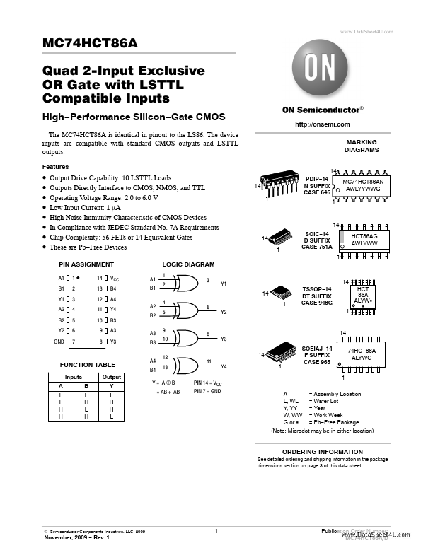 MC74HCT86A