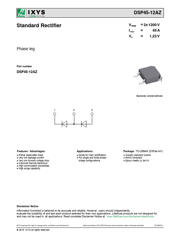 DSP45-12AZ Datasheet Preview