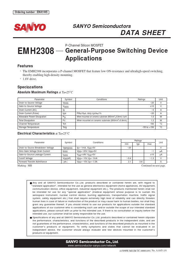 EMH2308 Datasheet Preview